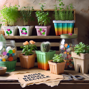 Ideas para reutilizar maceteros de plástico y reducir tu huella ecológica.